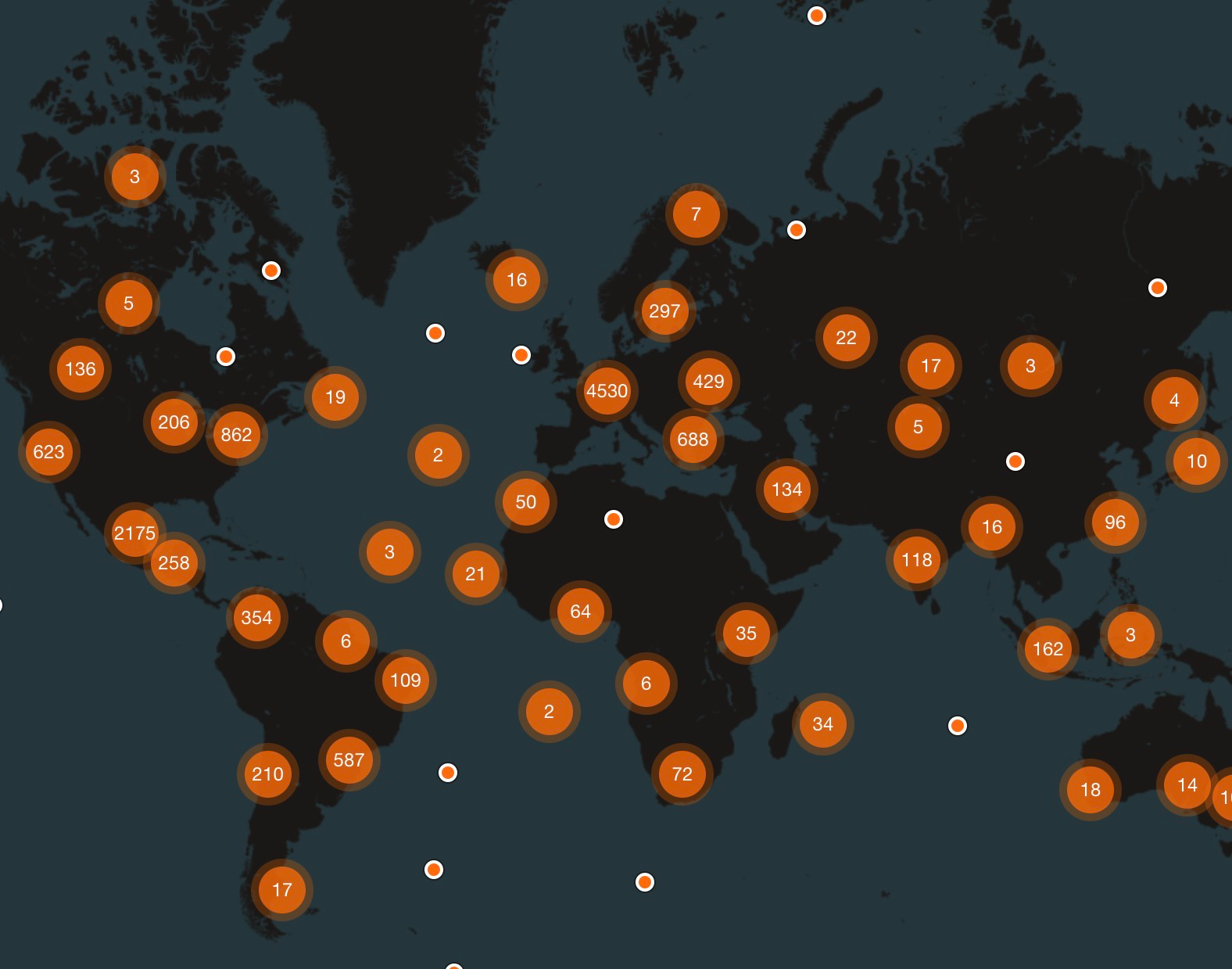 Carte du monde des radios en direct